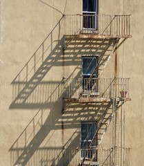 Gebäude mit Feuerleiter