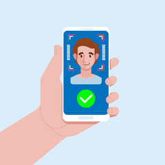 Facial recognition concept