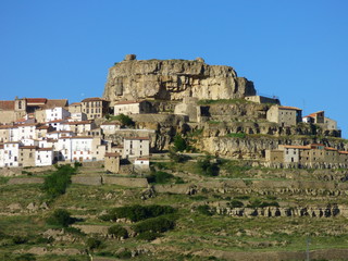 Fototapeta na wymiar Ares del Maestre. Pueblo de la Comunidad Valenciana, España. Situado en la provincia de Castellón, en la comarca del Alto Maestrazgo.