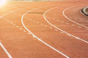 Running track in stadiums for sport