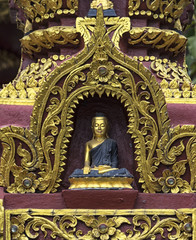 Buddha statue at a temple in Chiang Mai Thailand