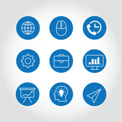 Business icons.Flat lay.