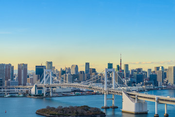 Fototapeta premium お台場から見た都市風景