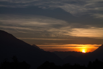 Mountain sunset