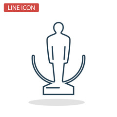 Award cup line icon for web and mobile design