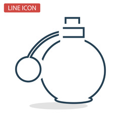 Perfume bottle line icon for web and mobile design