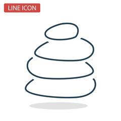 SPA stones line icon for web and mobile design