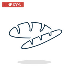 Bread line icon for web and mobile design