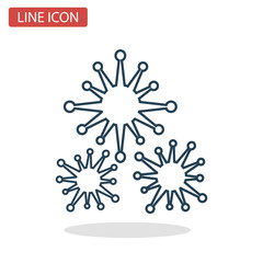 Virus line icon for web adn mobile design