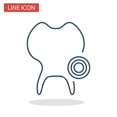Toothache line icon for web and mobile design