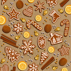 Happy New Year and Merry Christmas background