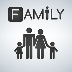 family icon vector isolated