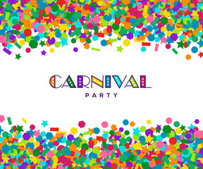 Colorful carnival confetti card
