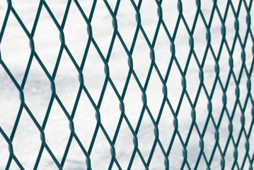 Fototapeta premium フェンス 雪 素材