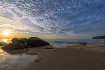 Sunset at Nai Thon beach