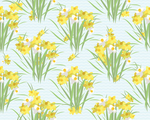 Fototapeta premium Floral narcissus retro vintage background