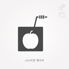Silhouette icon juice box