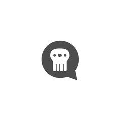 Chat Skull Communication Logo