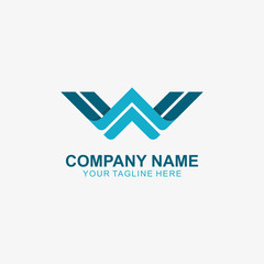 W letter logo icon. Abstract letter W business logo