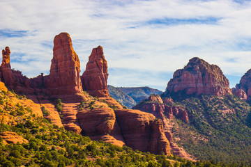 Red Rock Formations In Arizona Desert