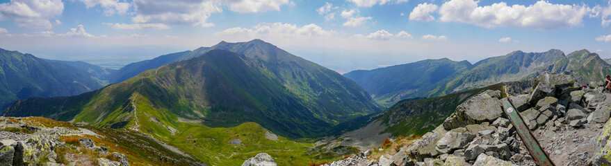 Fototapeta premium Mountain panoramas, Western Tatras, Wide Angle panorama