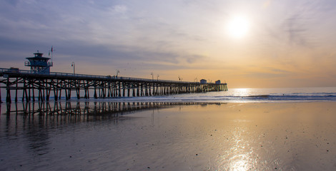 Fototapeta premium pier at dusk