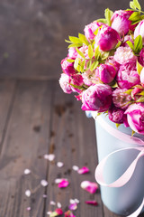 Valentines Day of pink Roses