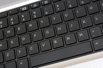 Top View of Keyboard closeup blue background banner