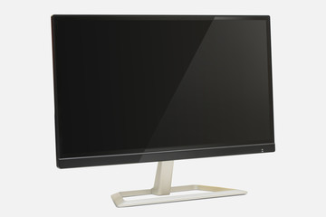 Modern Monitor with reflection on screen white background
