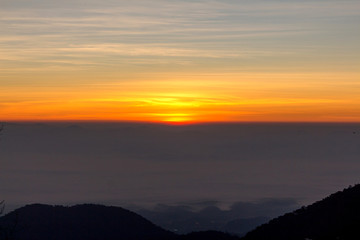 Obraz premium Sky for background at sunrise or sunset time.