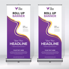 Roll up banner design template