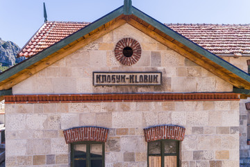 Aerial view of the village of Klobuk in the mountains of Bosnia and Herzegovina