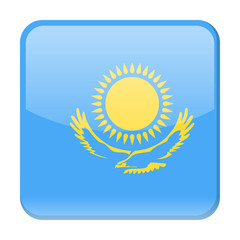 Kazakhstan Flag Vector Square Icon