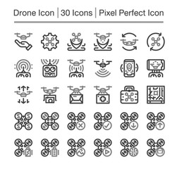 drone line icon,editable stroke,pixel perfect icon