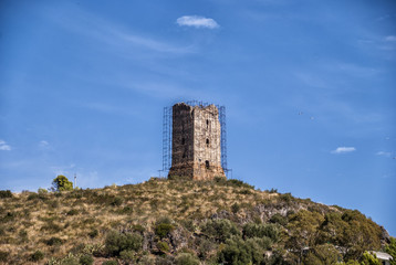 Ruin Del Poggio Tower, from Marina of Camerota, Italy