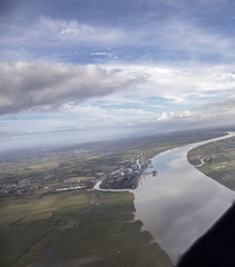 loire et océan atlantique vue du ciel sky view