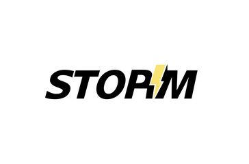 Creative Letter Storm Text  Symbol Design Illustration