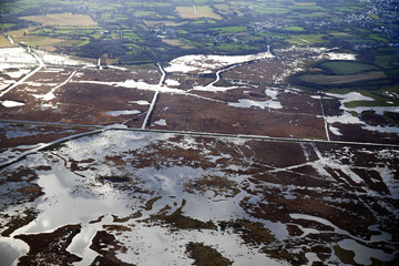 loire et océan atlantique vue du ciel sky view
