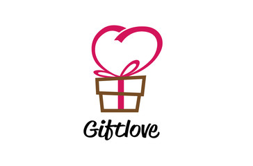 Gift Love logo Symbol Design Illustration