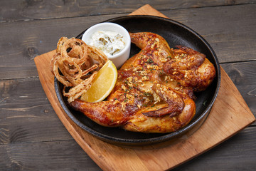 roasted chicken with sauce