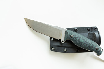 Hunting knife. Hunting knife on a white background.