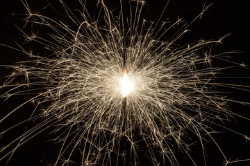 Festive new year fourth of july fireworks black background