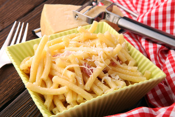 Italian pasta carbonara, fresh cuisine