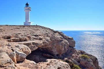 Der Leuchtturm vom Cap de Barbaria auf Formentera