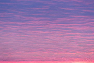 Sunset Or Sunrise Sky Background. Natural Bright Dramatic Sky In Sunset