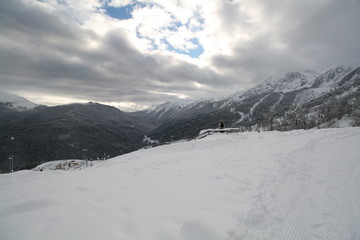 Fototapeta na wymiar Rosa Khutor ski resort