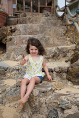 Child Playing on Beach in Oahu Hawaii