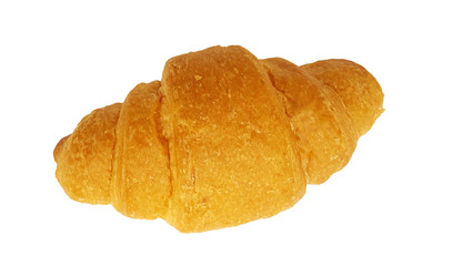 Fresh croissant on white background
