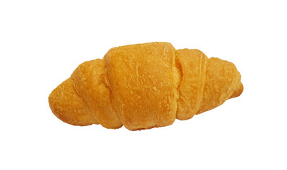 Fresh croissant on white background