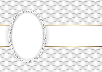 white background with decorative frame